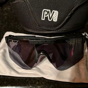Glasses and case! No scratches maybe worn twice!